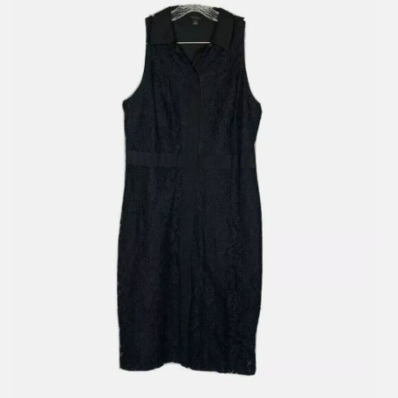 Ann Taylor Dresses & Skirts - Ann Taylor Black Lace Overlay Sleeveless Dress 6